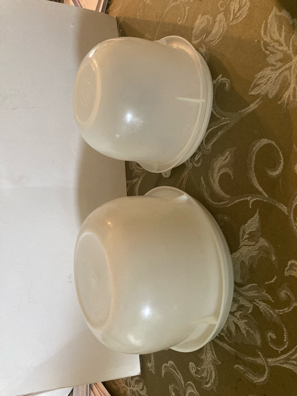 Tupperware Plastic Storage Bowls with Lids - Set of 2